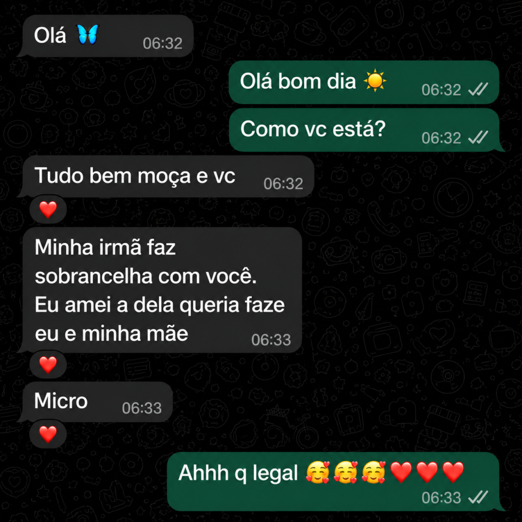 Home Avaliação de cliente sobre atendimento de micropigmentação na Micropoa