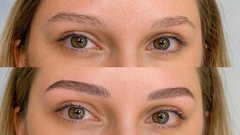 O que é micropigmentação de sobrancelhas ou micro de sobrancelhas? Micropigmentação de sobrancelhas antes e depois