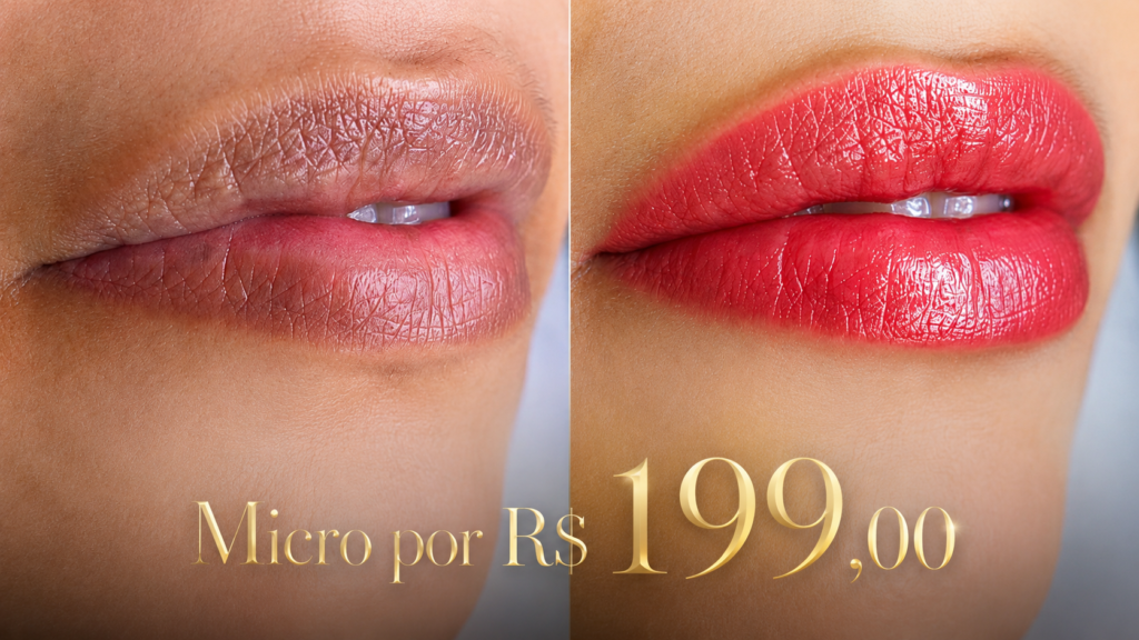 Micropigmentação labial em lábios escuros Micropigmentação labial em lábios escuros