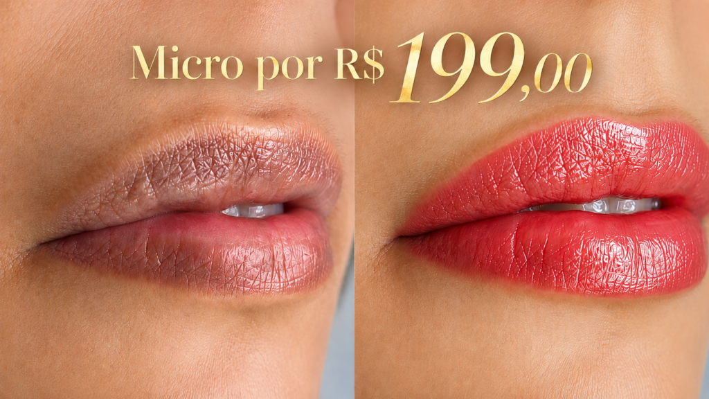 Microlabial: lábios naturalmente mais destacados
